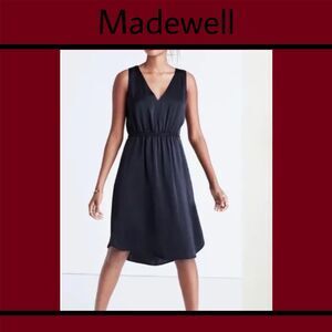 Madewell Satin Black Dress Sleeveless Sz 0
